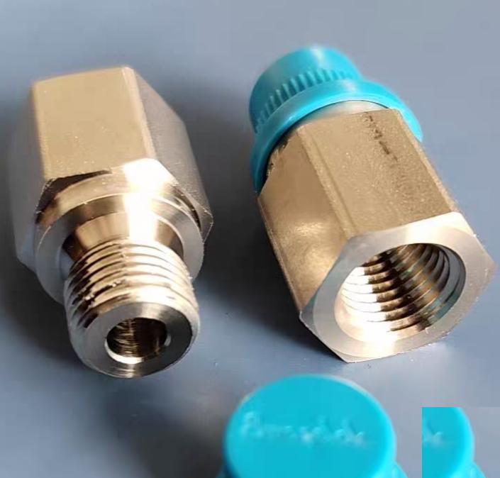 Swagelok Cajon SS-4-A-4RS Stainless Steel Pipe Fitting Adapter 1 4 in Female NPT x 1 4 in Male ISO Parallel Thread Straight Shoulder 2