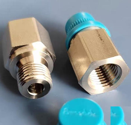 Swagelok Cajon SS-4-A-4RS Stainless Steel Pipe Fitting Adapter 1 4 in Female NPT x 1 4 in Male ISO Parallel Thread Straight Shoulder 2