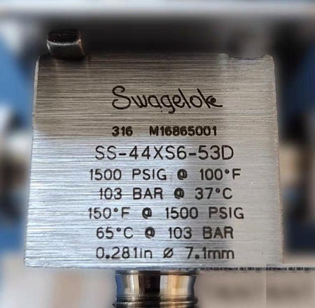 Swagelok SS-44XS6-53D Swagelok SS-44XS6-53D Stainless Steel 1-Piece 40 Series 3-Way Ball Valve 2 0 Cv 3 8 in Swagelok Tube Fitting 180� Double Acting Actuator 1 40 3 2 0 Cv 3 8 in SS-44XS6 3 263 19 153 MS-153-DA 5 217 05