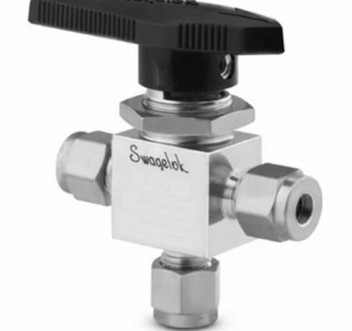 Swagelok SS-44XS6-53D Swagelok SS-44XS6-53D Stainless Steel 1-Piece 40 Series 3-Way Ball Valve 2 0 Cv 3 8 in Swagelok Tube Fitting 180� Double Acting Actuator 1 40 3 2 0 Cv 3 8 in SS-44XS6 3 263 19 153 MS-153-DA 5 217 05