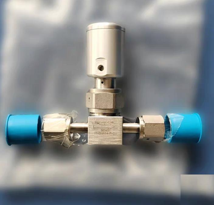 Swagelok SS-BNFR4-P-C 1 4 FVCRSwagelok SS-BNFR4-P-C 316L Stainless Steel High Purity Bellows Sealed Valve 1 4 in Female Swagelok VCR Face Seal Fitting SC-01 Cleaned NC Actuator