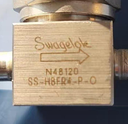 Swagelok SS-HBFR4-P-O Stainless Steel High Pressure Bellows Sealed Valve 1 4 in Female Swagelok VCR Face Seal Fitting NO ActuatorPart SS-HBFR4-P-O SS-HBV51-O 1 4 in VCR NO SS-HBV51-O 7 651 34
