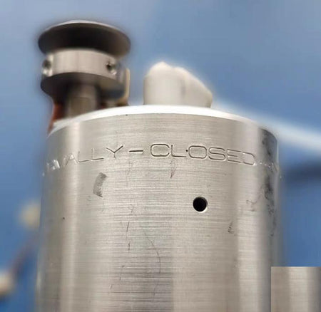 Swagelok SS-HBVCR4-CM Stainless Steel High Pressure Bellows Sealed Valve 1 4 in Male Swagelok VCR Fitting NC Actuator with an Unknown Indicator Switch or not 1 4 in VCR