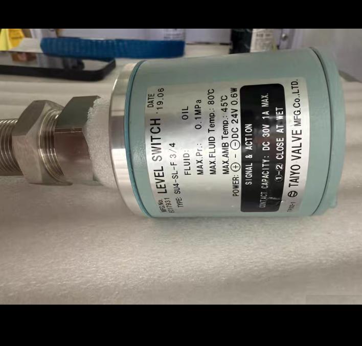 TAIYO VALVE LEVEL SWITCH SU4-SL-F 3 4MAN B W NON FLOW ALARM SWITCH