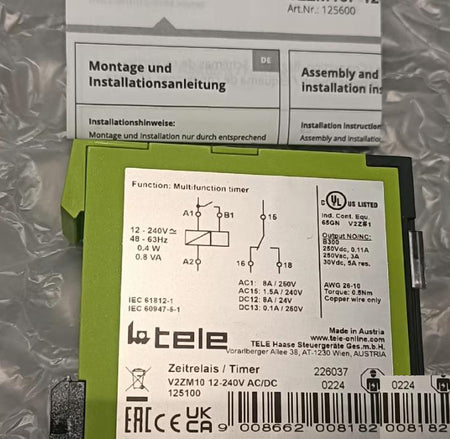 TELE 125100V2ZM10 12-240V AC DC 400 G11-2