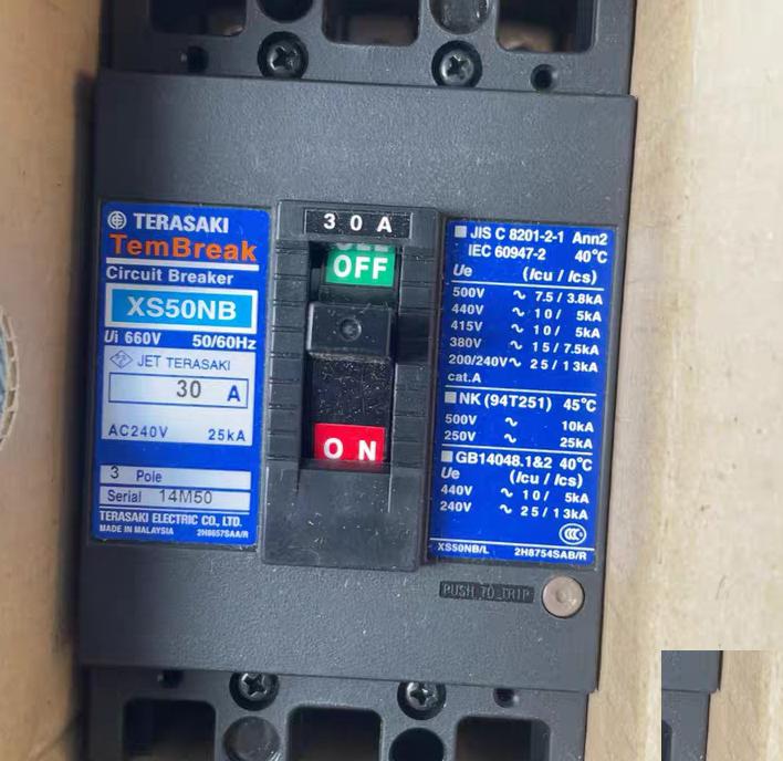 TERASAKI XS50NB 3P 30A AC240V 25KA
