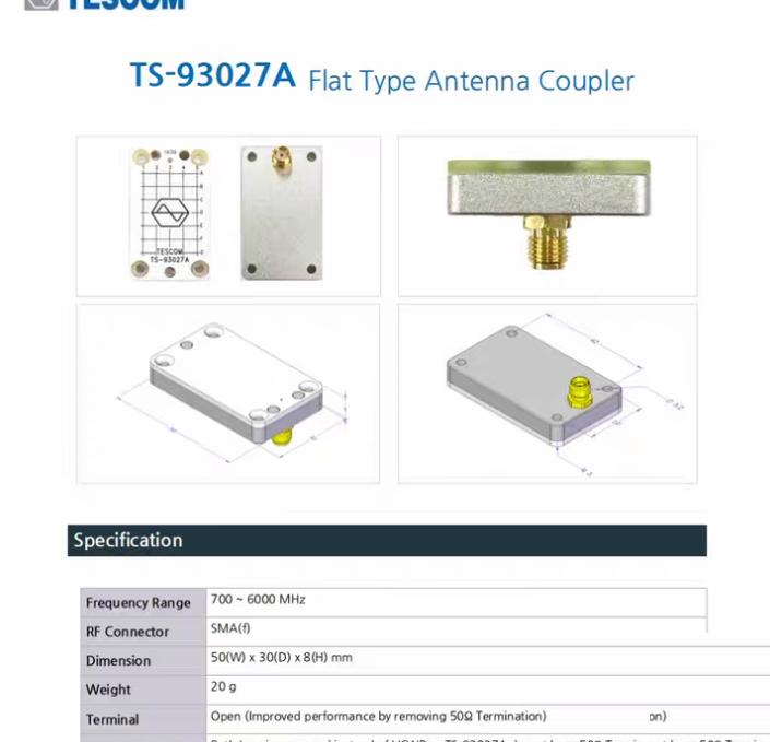 TESCOM TS-93027A 700Mhz-6000Mhz SMA