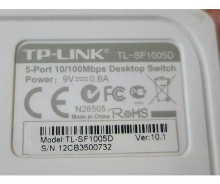 TP-Link 5-Port TL-SF1005D 100Mbps 12CB3500732