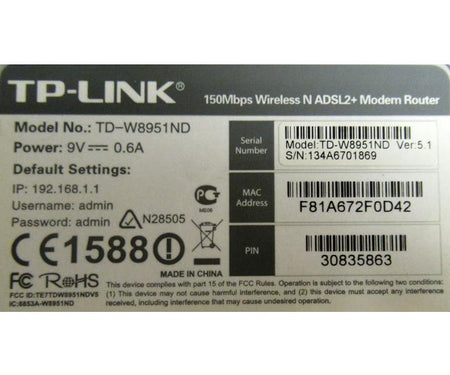 TP-Link TD-W8951ND 150Mbps ADSL2