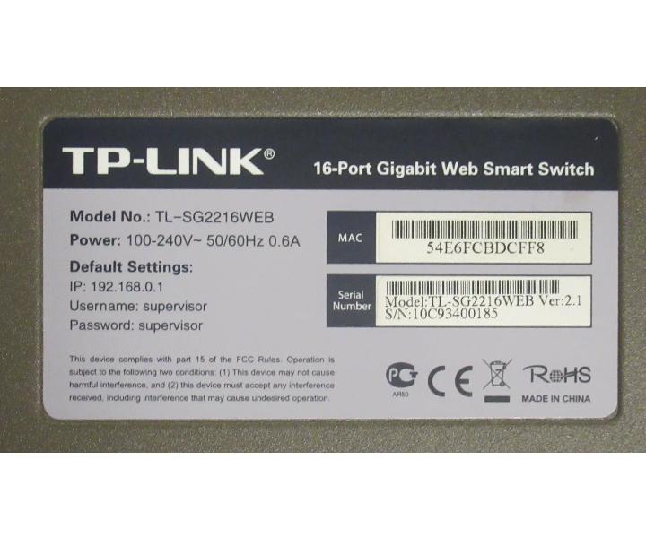 TP-Link TL-SG2216 16-Port