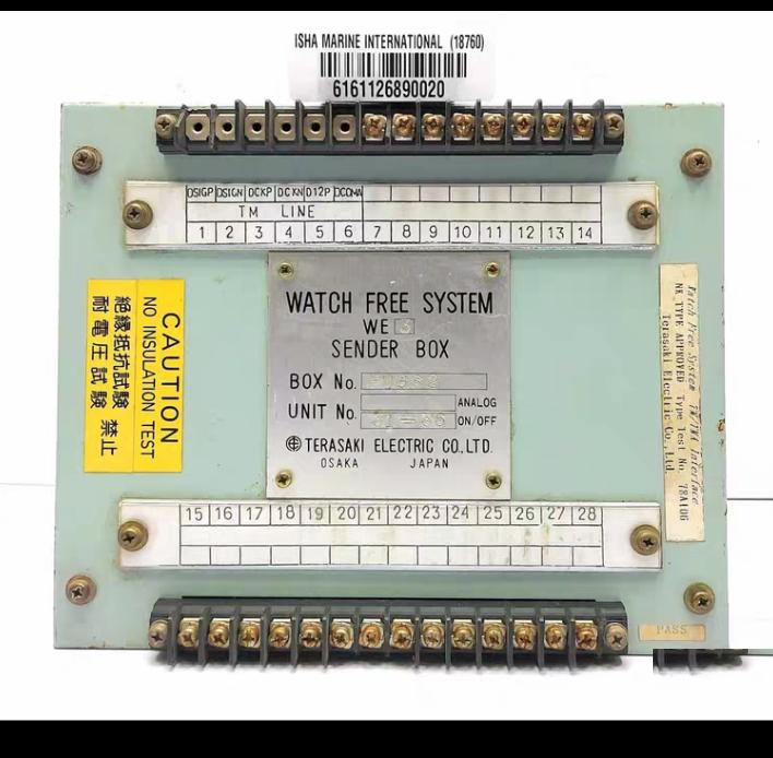 Terasaki Electric Co Watch Free System WE3 Sender Box PUGS2 Unit No 21-36Analo
