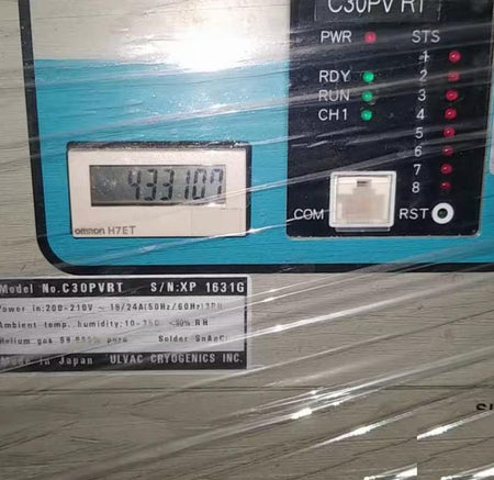 ULVAC C30PVRT C30 43000 6 C30 4 4999RMBElectrical requirements ACV φ Hz 200 3 50220 3 60Power KW 50 60Hz 5 7 7 5Cooling Water flow rate L min 20℃ 5 5Weight Kg 121Adsober replacement cycle 24 000 hours
