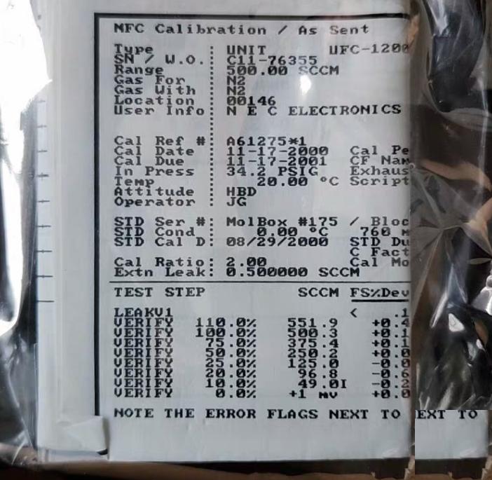 UNIT UFC-1200A 500 SCCM N2 1