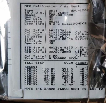 UNIT UFC-1200A 500 SCCM N2 1