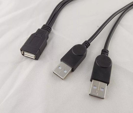 USB 2 0 A 1 Female To 2 A Male Y Splitter Data Charge Power Extension Cord Cable