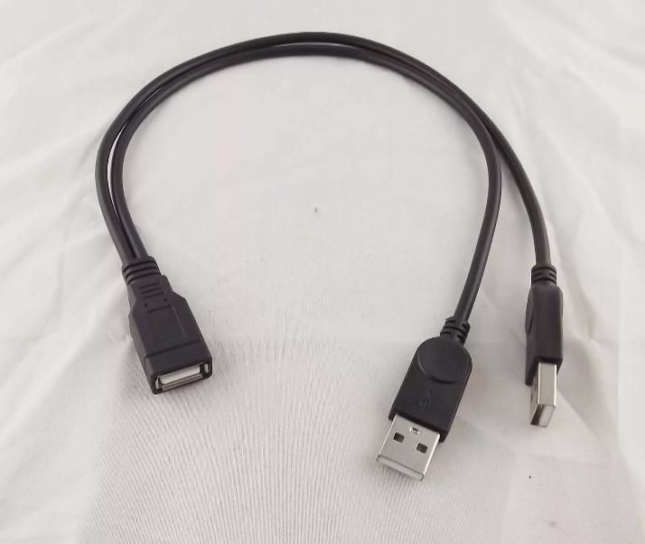 USB 2 0 A 1 Female To 2 A Male Y Splitter Data Charge Power Extension Cord Cable