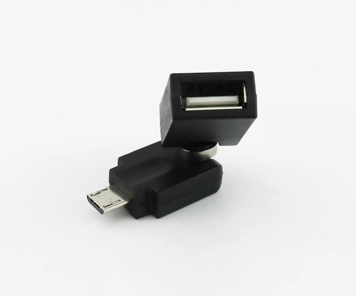 USB 2 0 A Female To Micro 5 Pin Male Plug 360 Degree Rotation Extension Adapter