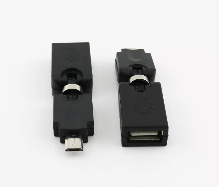 USB 2 0 A Female To Micro 5 Pin Male Plug 360 Degree Rotation Extension Adapter