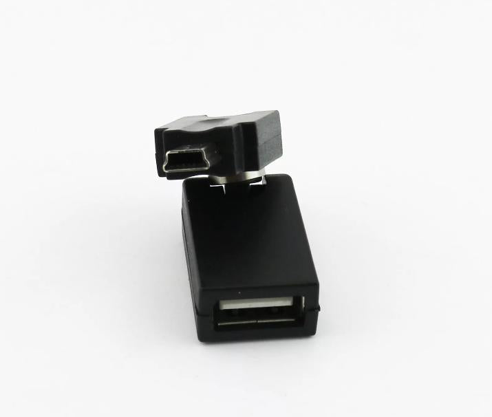 USB 2 0 A Female To Mini 5 Pin Male Plug 360 Degree Rotation Extension Adapter