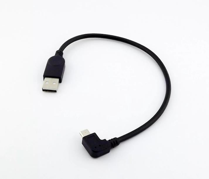 USB 2 0 A Male Plug to Micro USB B 5 Pin Male Left Angle Adapter Convertor Cable