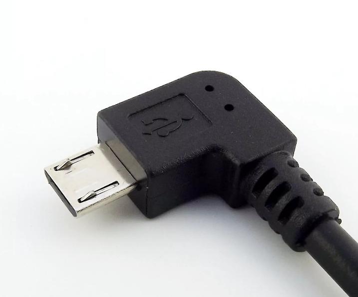 USB 2 0 A Male Plug to Micro USB B 5 Pin Male Left Angle Adapter Convertor Cable