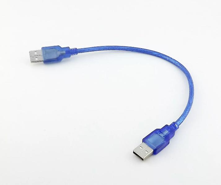 USB 2 0 A Male To USB 2 0 A Male Data Connector Adapter Extension Cable Blue 1FT