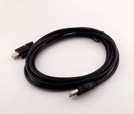 USB 2 0 A Male to B Male Date Cable w Screw Panel mount for Printer Scanner 3m