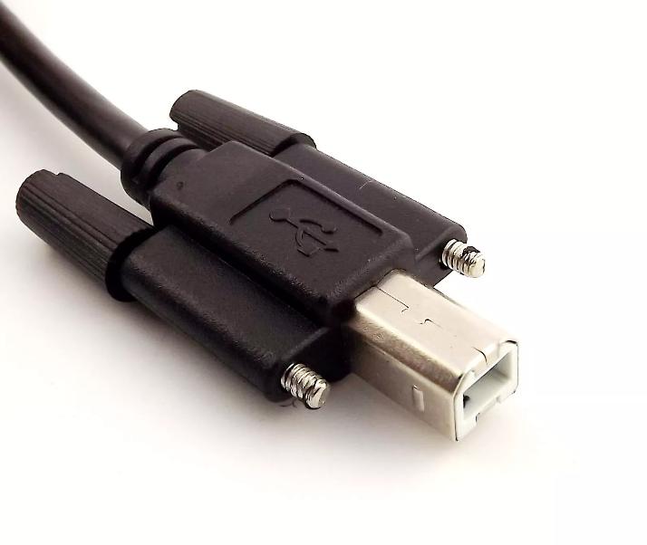 USB 2 0 A Male to B Male Date Cable w Screw Panel mount for Printer Scanner 3m