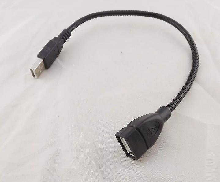 USB 2 0 A Male to Female Extension Data Charging Cable flexible Cord Black 1FT