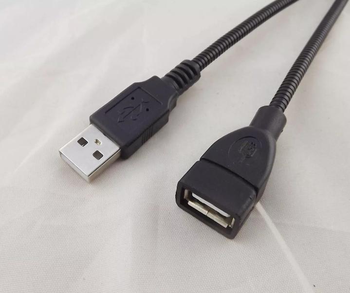 USB 2 0 A Male to Female Extension Data Charging Cable flexible Cord Black 1FT