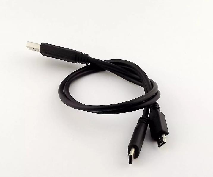 USB 2 0 A Male to USB 3 1 Type C Micro USB B Male Data Charger Y Splitter Cable