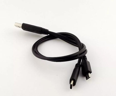 USB 2 0 A Male to USB 3 1 Type C Micro USB B Male Data Charger Y Splitter Cable