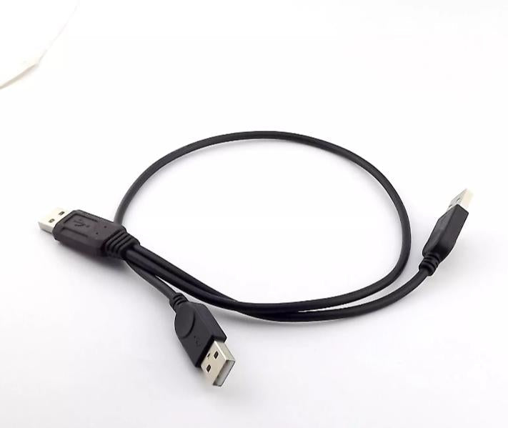 USB 2 0 Y Splitter Cable A Male to 2X A Male External Connector Mobile Hard Disk
