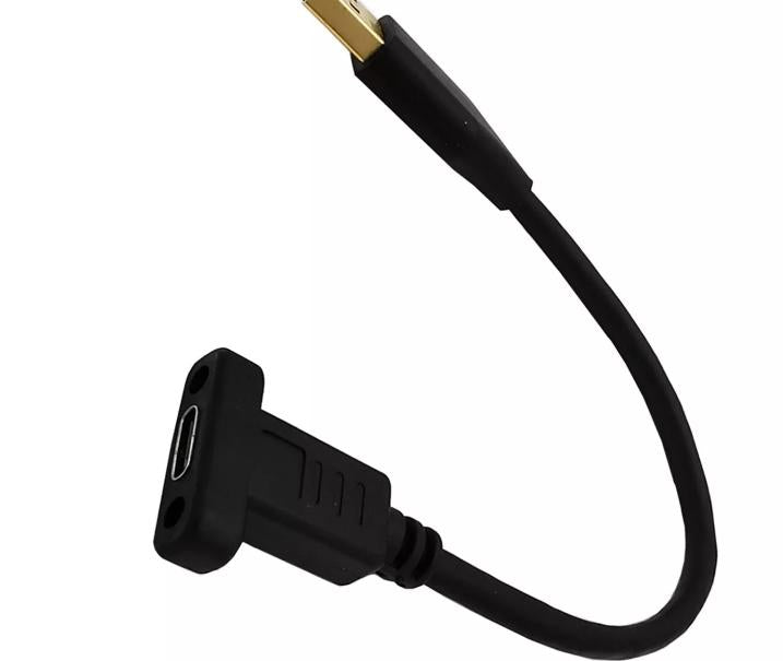USB 3 0 A Male To USB 3 1 Type C Female w Screw Panel Mount Data Adapter Cable