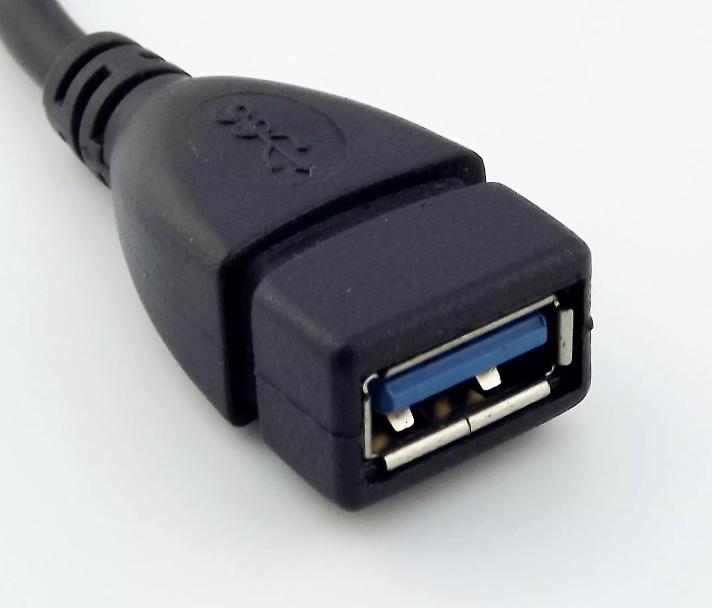 USB 3 0 Type A 90 Degree Down Angled Male to Female Extension Data Cable Black