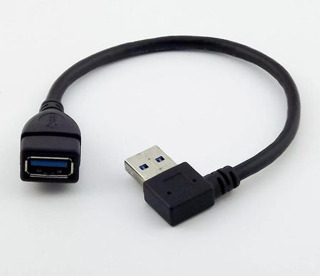 USB 3 0 Type A 90 Degree Left Angled Male to Female Extension Data Adapter Cable