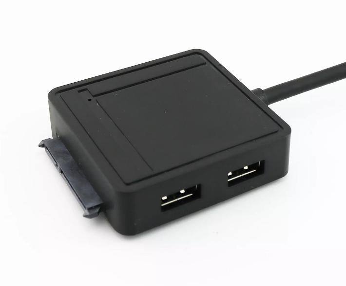 USB 3 0 to SATA Adapter with 2x USB 3 0 Port and TF SD Multifunction Card Reader