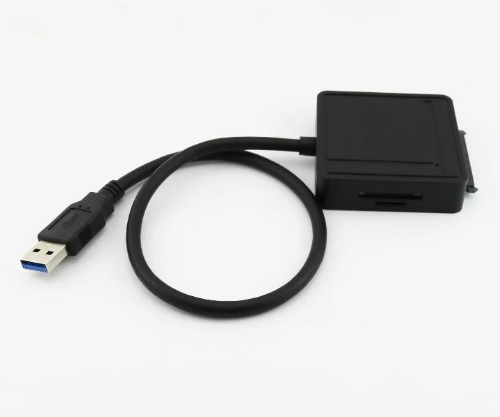USB 3 0 to SATA Adapter with 2x USB 3 0 Port and TF SD Multifunction Card Reader