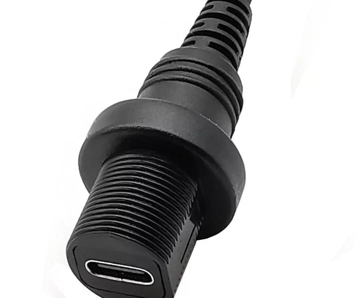 USB 3 1 C Motorcycle Flush Panel Mount Waterproof Male to Female Extension Cable