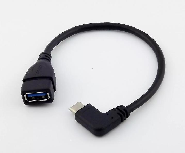 USB 3 1 Type C Male 90 Degree Right Angled to USB 3 0 A Female OTG Adapter Cable
