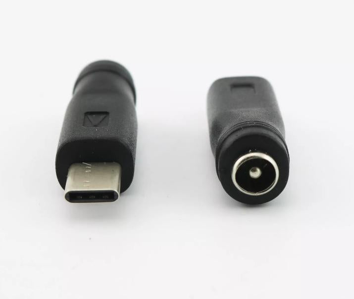 USB 3 1 Type C Male Plug to 5 5mm x 2 1mm Female DC Power Jack Adapter Connector