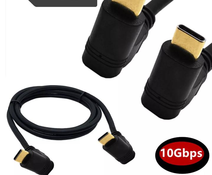 USB 3 1 Type C Male to C Male UP Down Angle Charger Data Adapter Connector Cable
