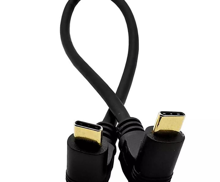 USB 3 1 Type C Male to C Male UP Down Angle Charger Data Adapter Connector Cable