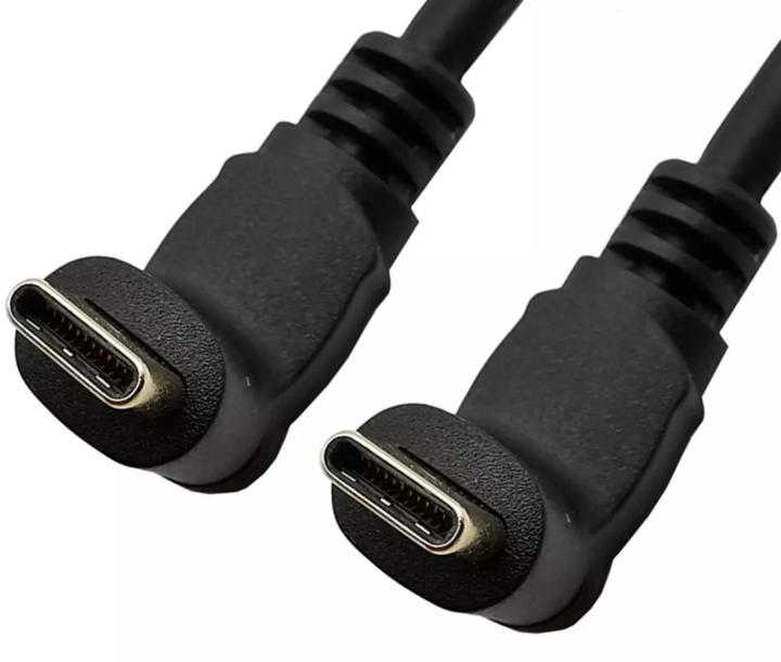 USB 3 1 Type C Male to C Male UP Down Angle Charger Data Adapter Connector Cable