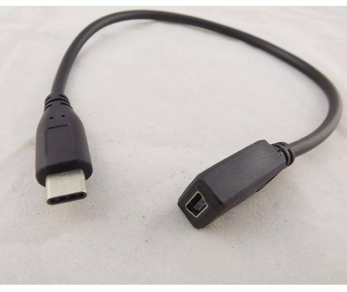 USB 3 1 Type C Male to Mini 5 Pin USB 2 0 Female Data Charger Sync Adapter Cable