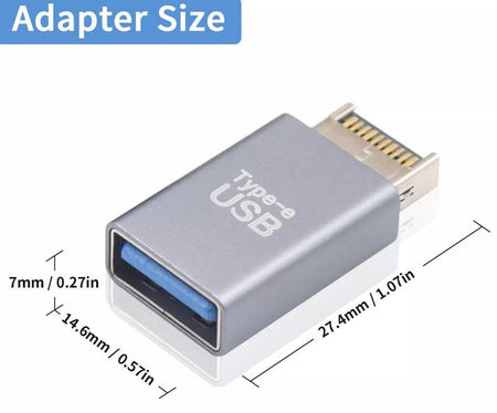 USB 3 1 Type E Male to USB 3 0 Female Front Panel Header Data Converter Adapter