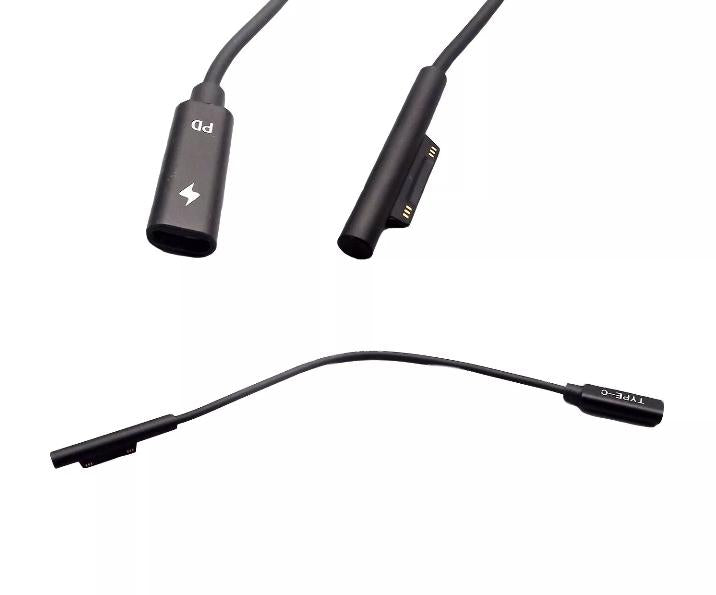 USB C PD Charging Connector Power Adapter Cable for Microsoft Surface Pro 3 4 5