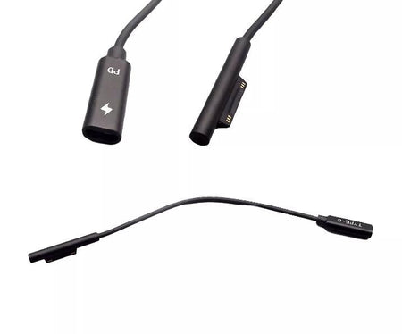 USB C PD Charging Connector Power Adapter Cable for Microsoft Surface Pro 3 4 5