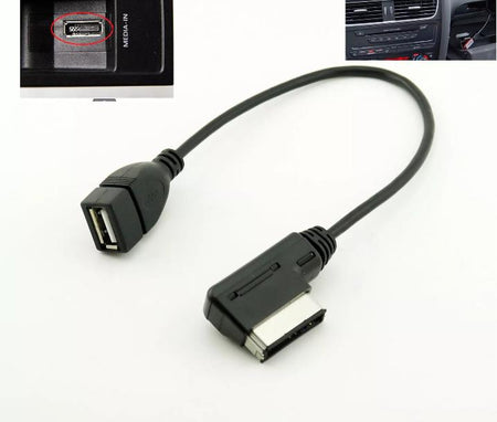 USB Interface AMI MMI AUX MP3 Cable Adapter For Audi Q5 Q7 R8 A3 A4 A5 A6 A7 ES