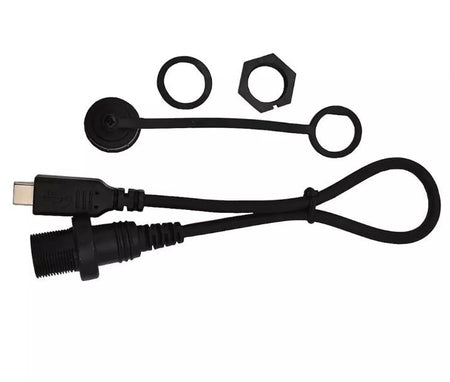 USB Type C 3 1 Car Boat Motorcycle Dash Panel Mount Flush Waterproof Kit Cable